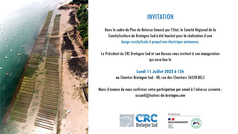 CRC - Inauguration of the first autonomous electric propulsion shellfish barge